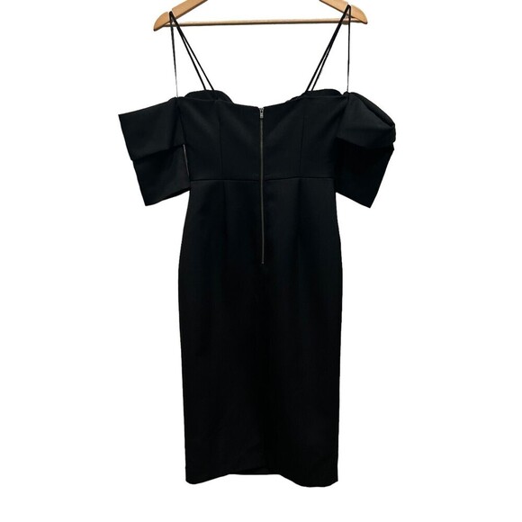 Cooper St NWT Womens Black Ruffle Popover Off-Shoulder Lined Sheath Dress Size 4 - Picture 3 of 11